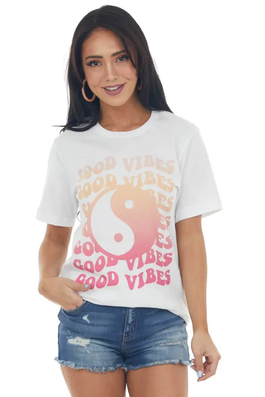 Pearl 'Good Vibes' Yin and Yang Graphic Tee sold by Lime Lush