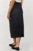 Washed Black Button Fly Denim Midi Skirt sold by Lime Lush