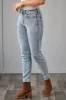Cello Medium Acid Wash Straight Fit High Rise Jeans sold by Lime Lush