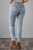 Cello Medium Acid Wash Straight Fit High Rise Jeans sold by Lime Lush