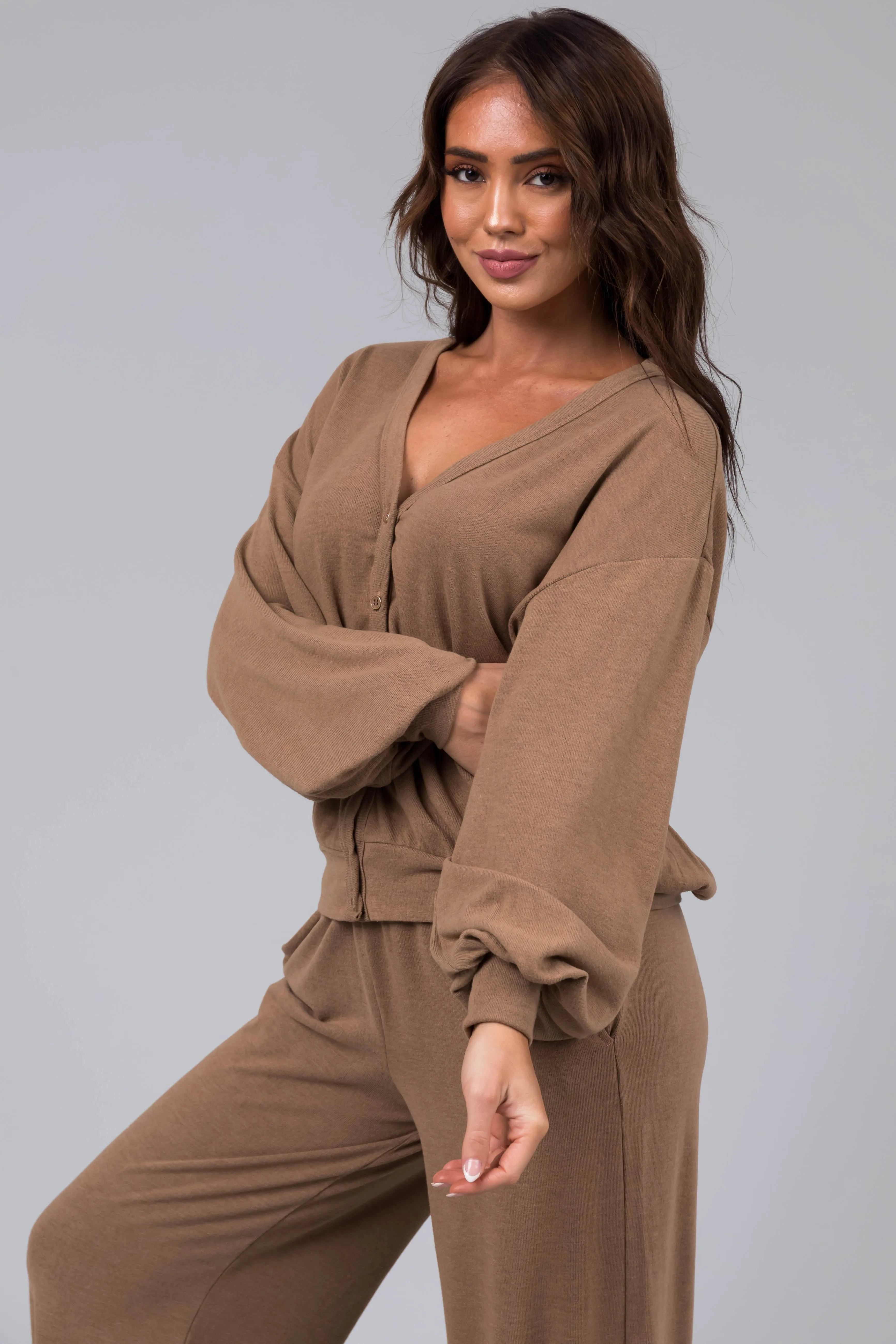 Peanut Soft Button Up Cardigan sold by Lime Lush product image thumbnail 4