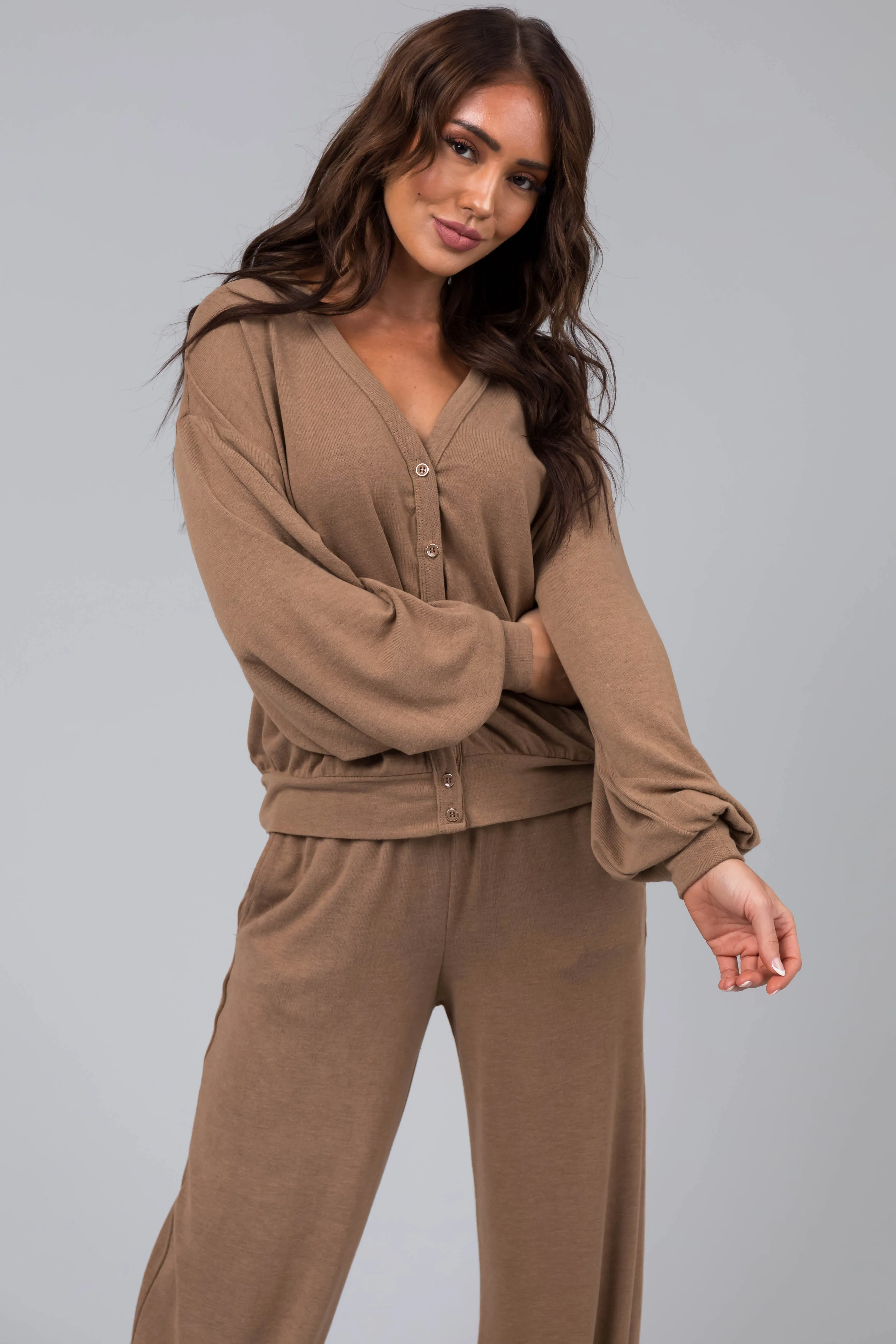 Peanut Soft Button Up Cardigan sold by Lime Lush product image thumbnail 2