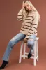 Desert Sand and Cocoa Striped Knit Sweater sold by Lime Lush