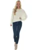 Cream Lightweight Pointelle Oversized Sweater sold by Lime Lush