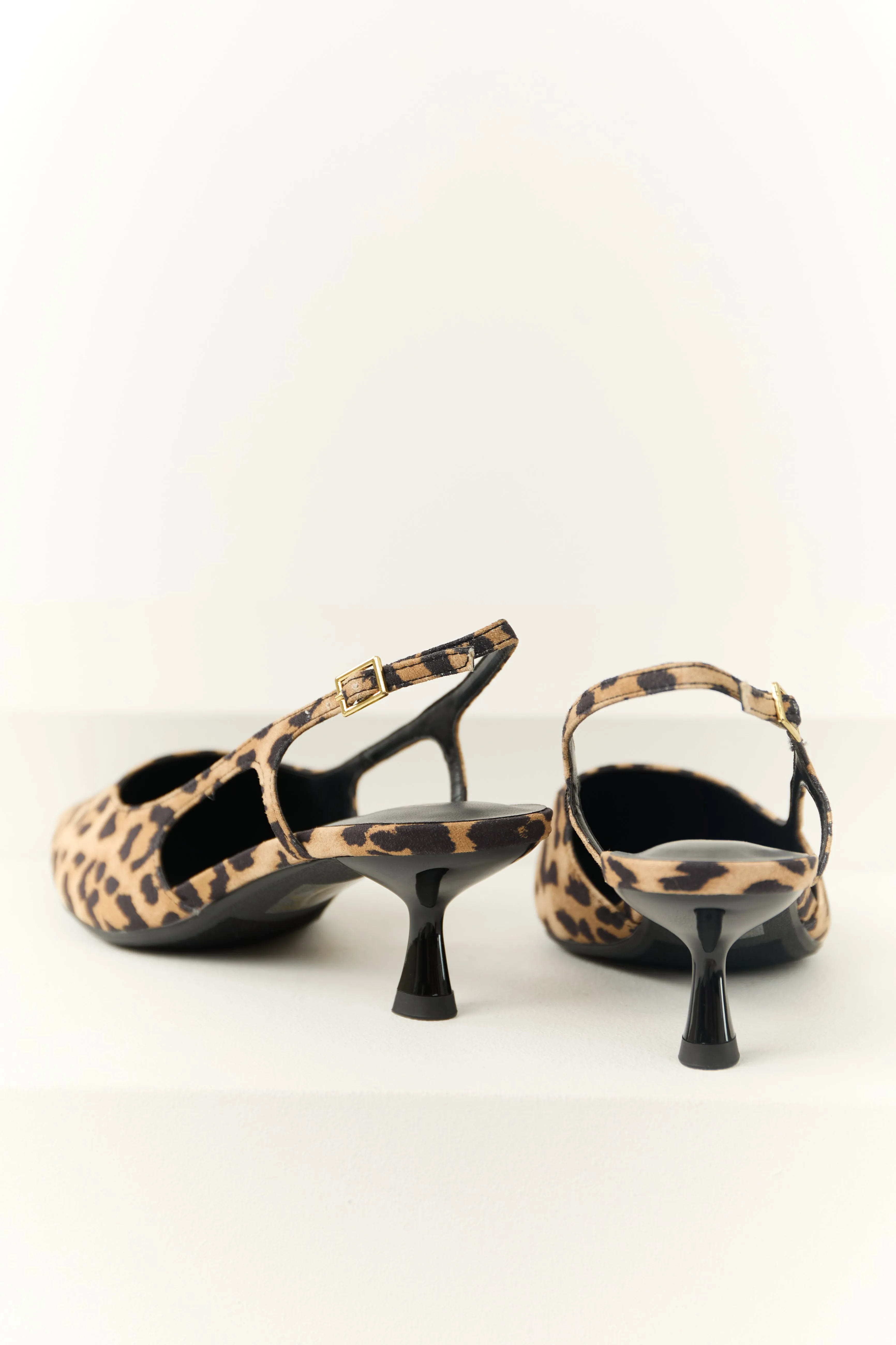 Brown Sugar Leopard Print Slingback Heels sold by Lime Lush product image thumbnail 3