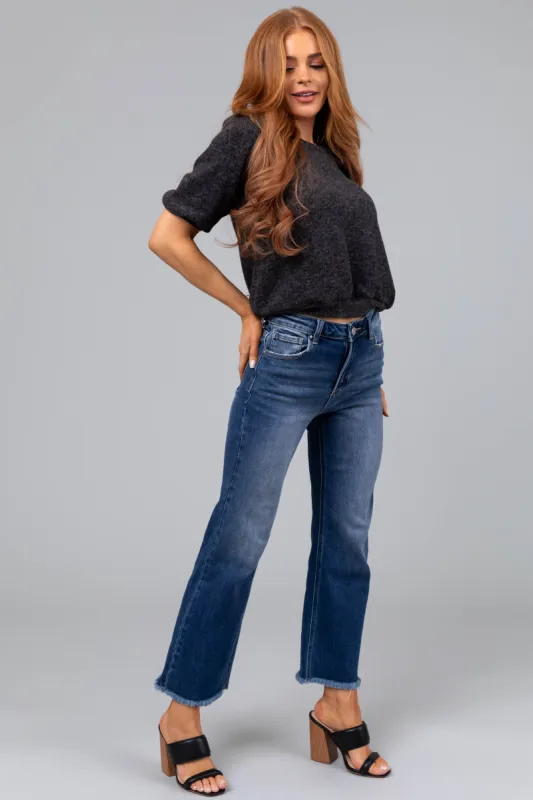 Risen Medium Wash High Rise Straight Leg Jeans sold by Lime Lush