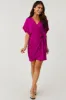 She+Sky Boysenberry Surplice Dolman Sleeve Mini Dress sold by Lime Lush