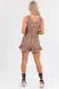 Cherry Blossom Leopard Print Sleeveless Romper sold by Lime Lush