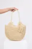 Ivory Semi Circle Straw Tote Bag sold by Lime Lush