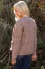 Coffee Two Tone Oversized Cable Knit Sweater sold by Lime Lush
