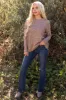 Coffee Two Tone Oversized Cable Knit Sweater sold by Lime Lush