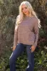 Coffee Two Tone Oversized Cable Knit Sweater sold by Lime Lush