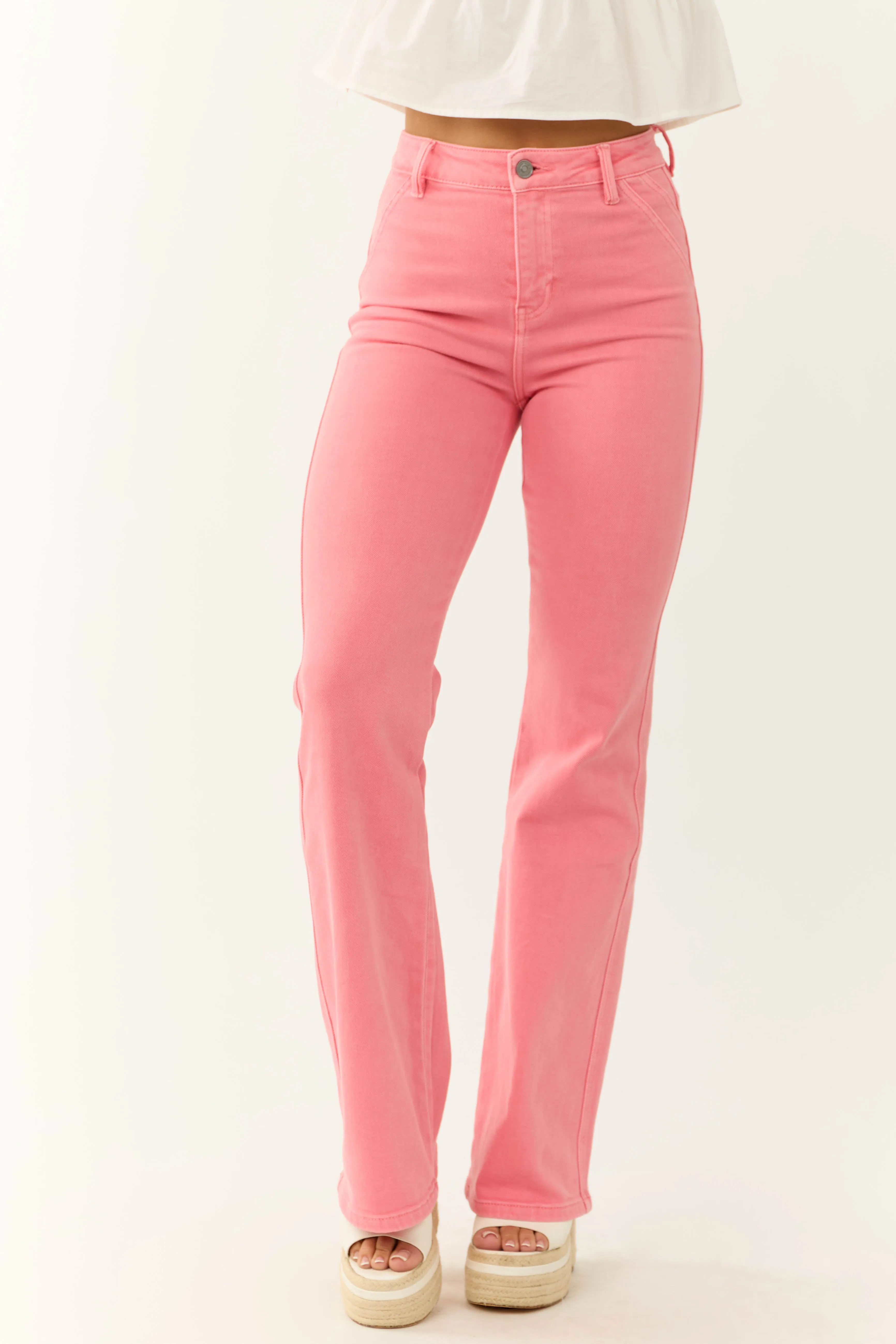 KanCan Watermelon Ultra High Rise Flare Jeans sold by Lime Lush product image thumbnail 3