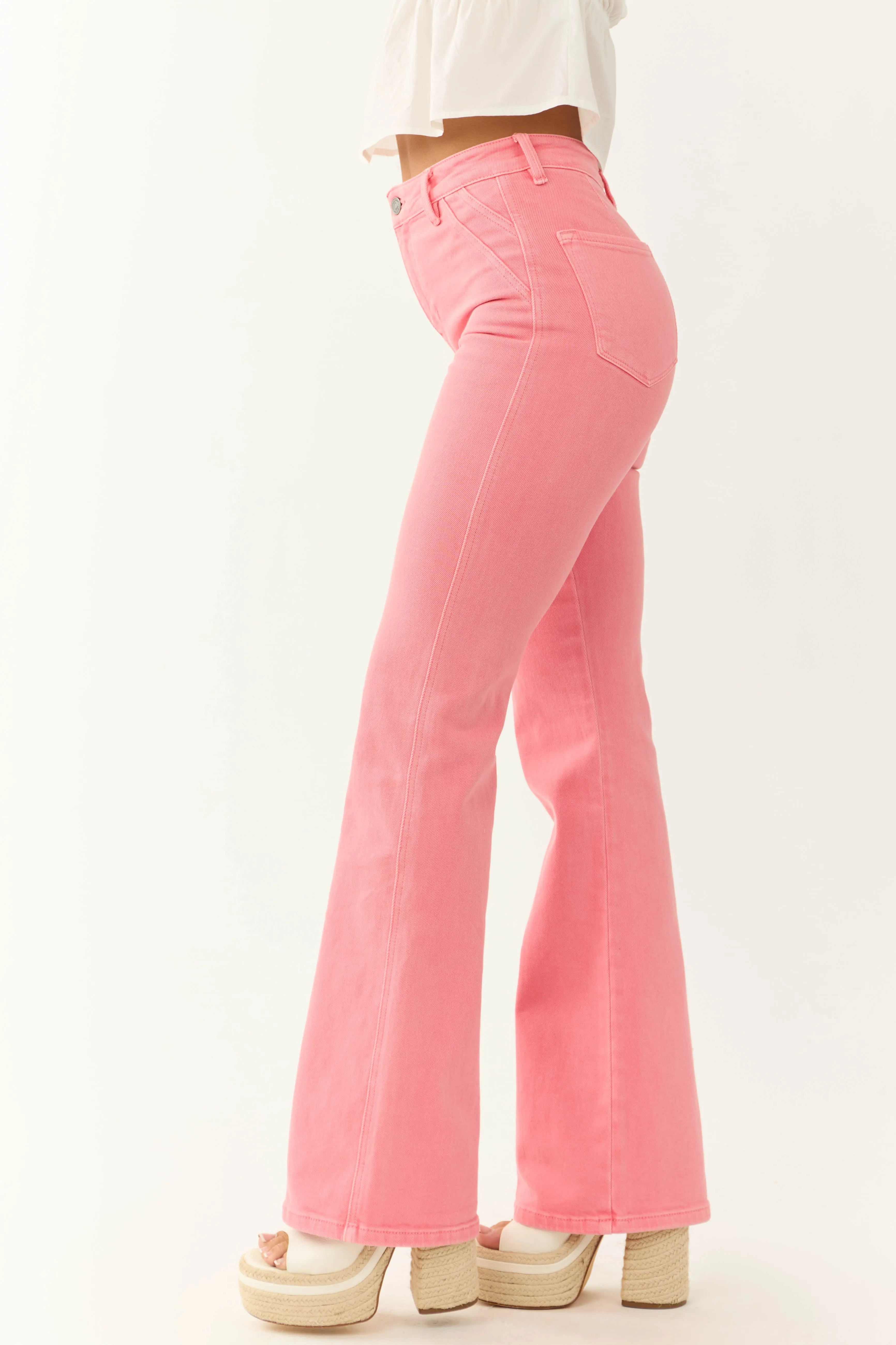 KanCan Watermelon Ultra High Rise Flare Jeans sold by Lime Lush product image thumbnail 4