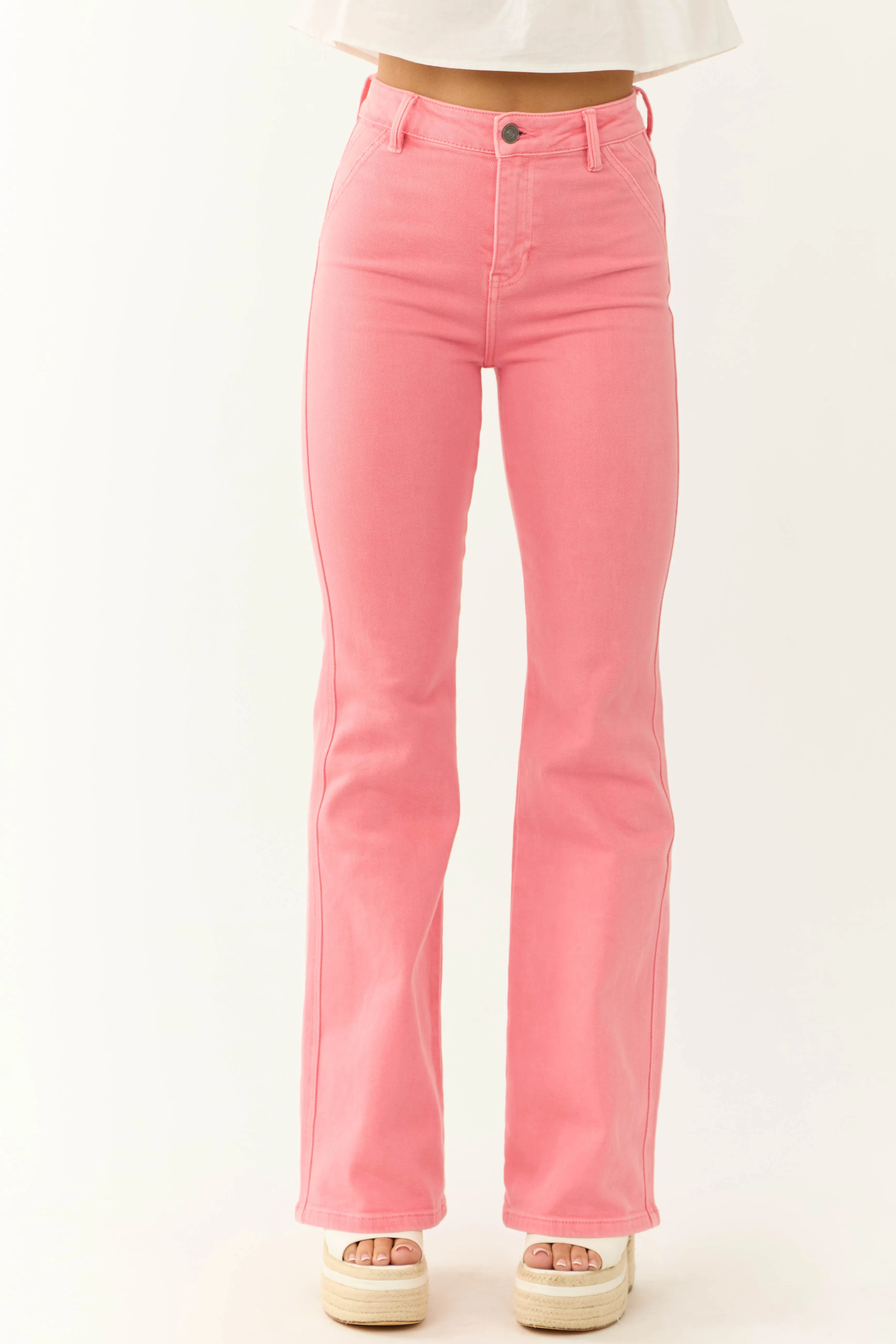 KanCan Watermelon Ultra High Rise Flare Jeans sold by Lime Lush