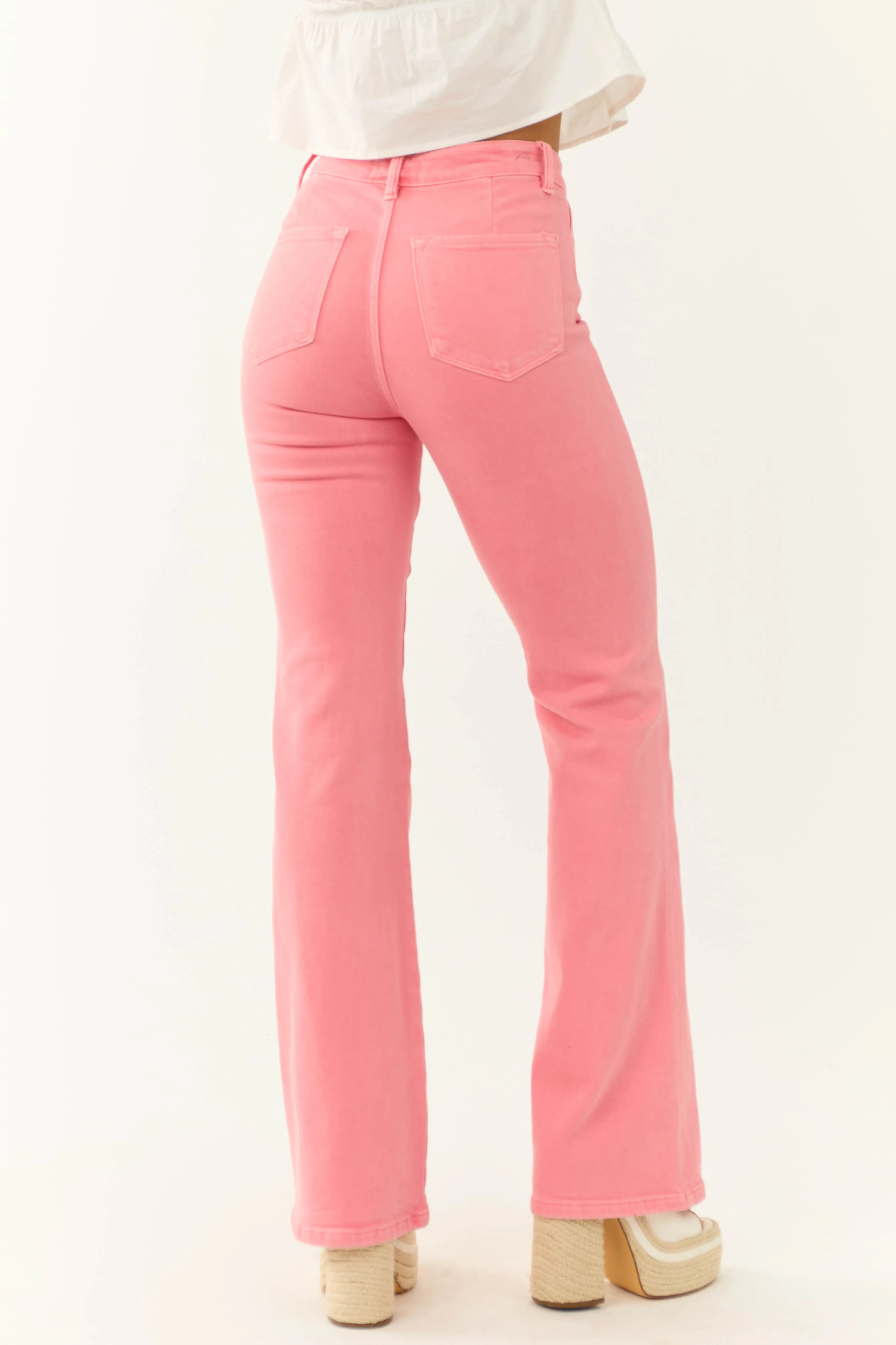 KanCan Watermelon Ultra High Rise Flare Jeans sold by Lime Lush product image thumbnail 5