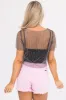 Black Pearl Bead Mesh Top with Tank Top sold by Lime Lush