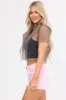 Black Pearl Bead Mesh Top with Tank Top sold by Lime Lush