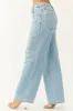 Cello Light Wash Rhinestone Wide Leg Jeans sold by Lime Lush