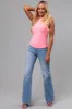 Bright Bubblegum Ribbed Fitted Tank Top sold by Lime Lush