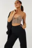 Taupe Smocked Cut Out Cropped Cami Top sold by Lime Lush