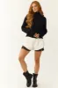 Black Cropped Ribbed Cable Knit Sweater sold by Lime Lush