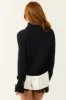 Black Cropped Ribbed Cable Knit Sweater sold by Lime Lush
