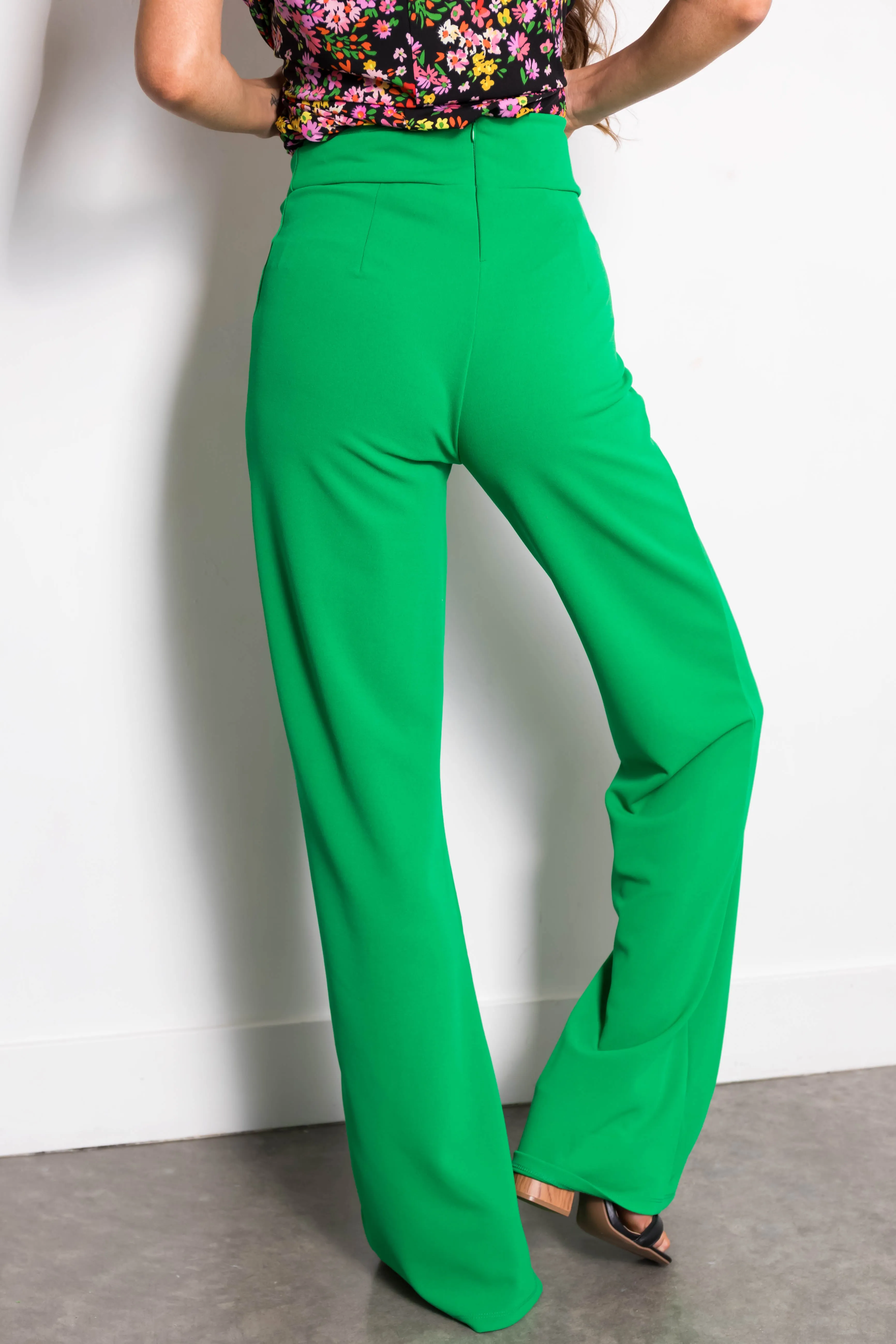 Jade Vertical Seam Wide Leg Pants sold by Lime Lush product image thumbnail 4