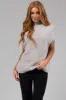 Heather Grey Mock Neck Stretchy Knit Sweater Vest sold by Lime Lush