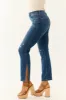 Rewash Mid Wash Lightly Distressed Split Hem Jeans sold by Lime Lush