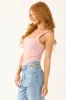 Blush Square Neck Ribbed Corset Tank Top sold by Lime Lush