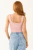 Blush Square Neck Ribbed Corset Tank Top sold by Lime Lush