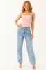 Blush Square Neck Ribbed Corset Tank Top sold by Lime Lush