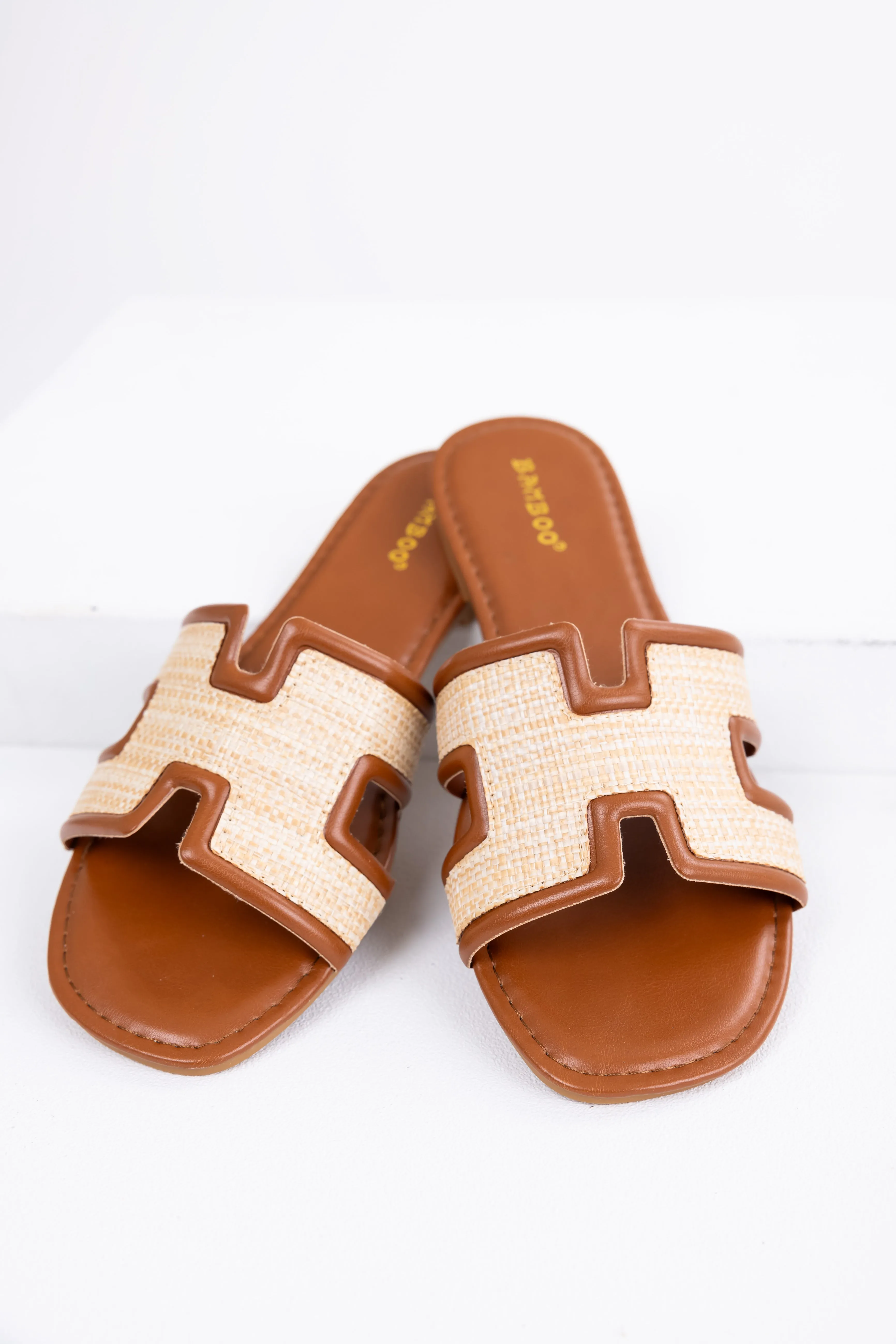 Spice Cut Out Woven Strap Open Toe Flat Sandals sold by Lime Lush