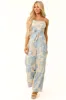 Beige and Powder Blue Floral Print Jumpsuit sold by Lime Lush
