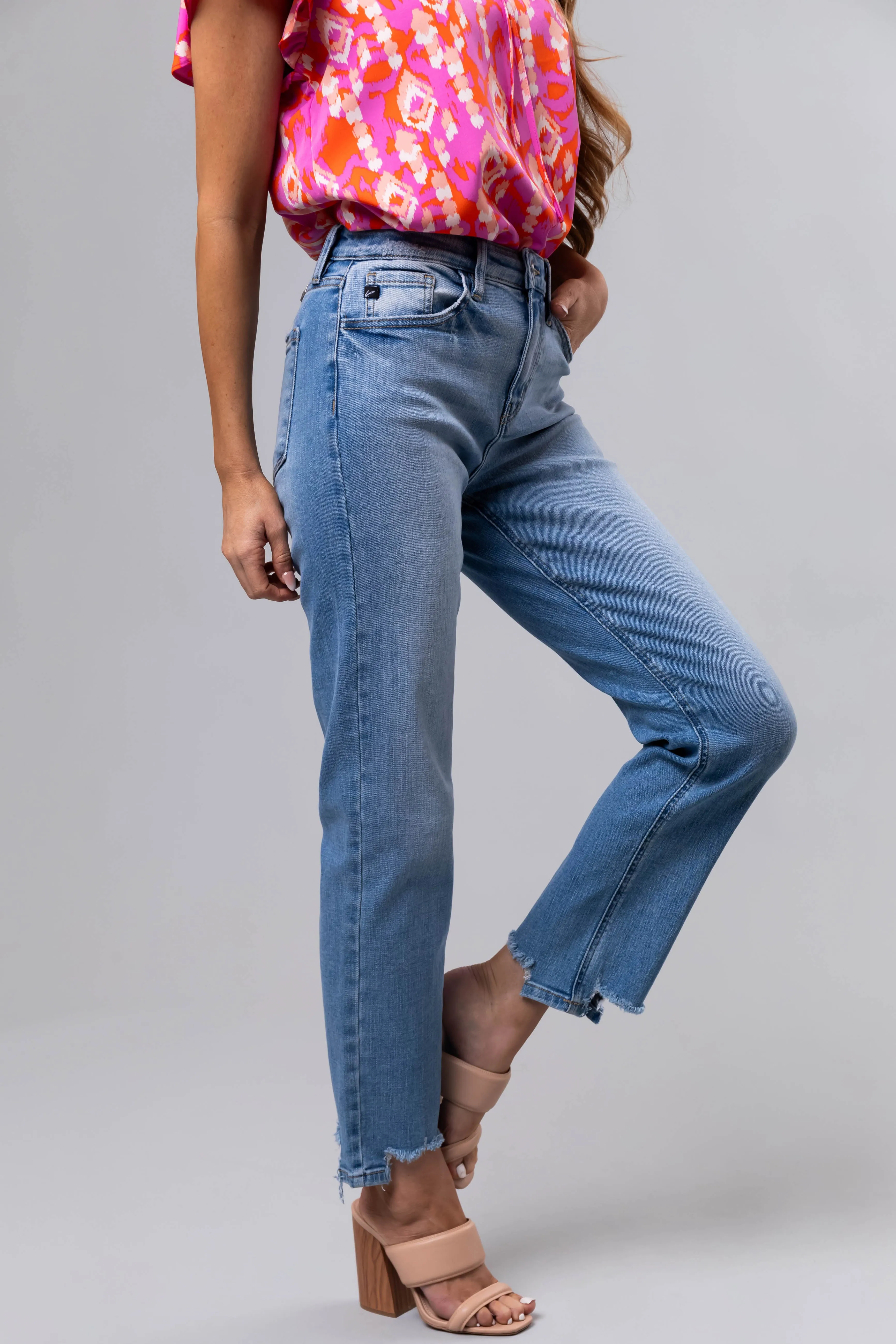 KanCan High Rise Straight Leg Jeans sold by Lime Lush product image thumbnail 3