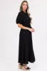 Black Zipper Front Maxi Shirt Dress sold by Lime Lush