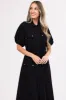 Black Zipper Front Maxi Shirt Dress sold by Lime Lush