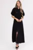 Black Zipper Front Maxi Shirt Dress sold by Lime Lush