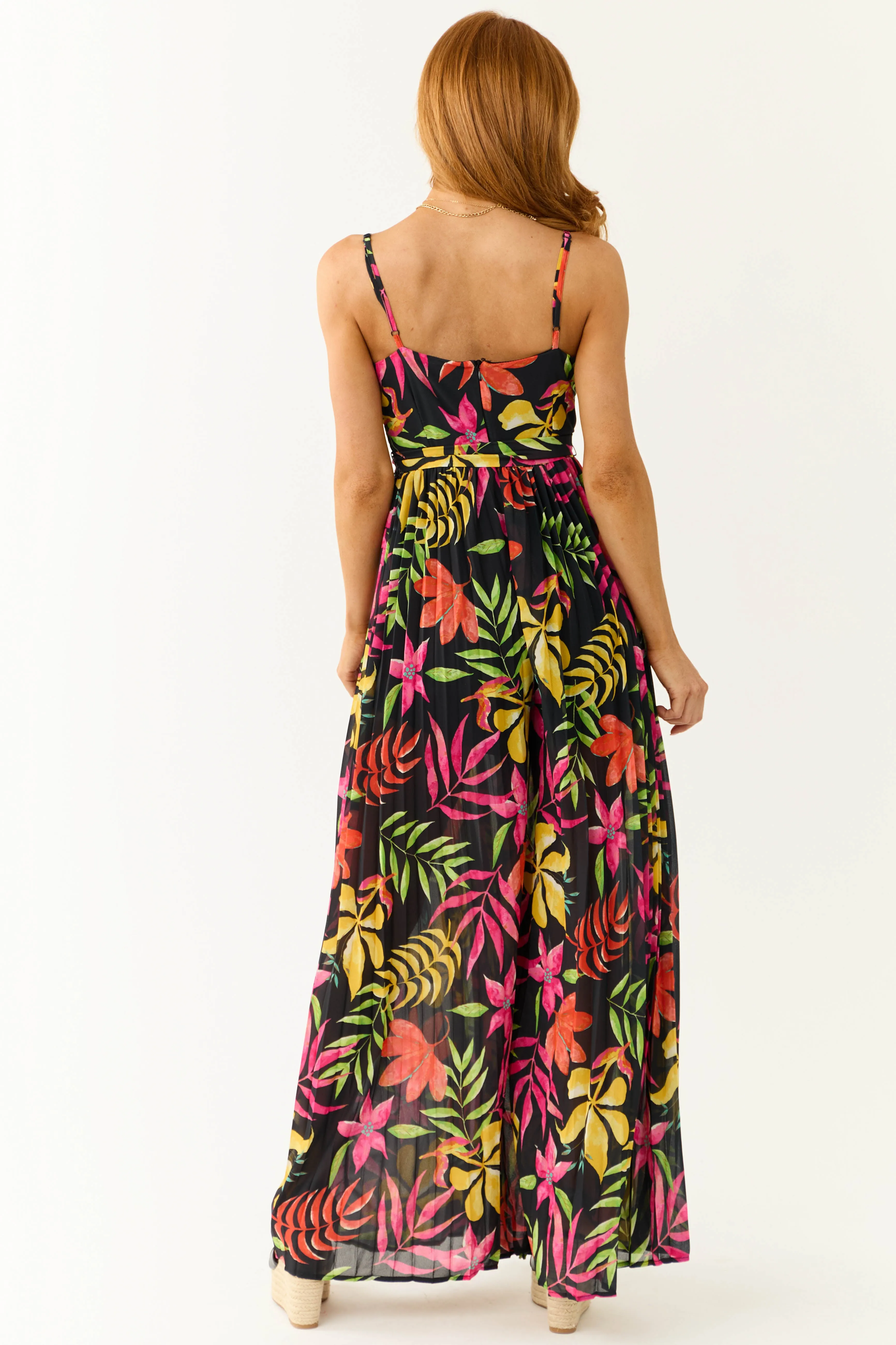 Flying Tomato Black Floral Print Jumpsuit sold by Lime Lush product image thumbnail 5