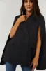 Black Double Button Cape Blazer sold by Lime Lush