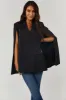 Black Double Button Cape Blazer sold by Lime Lush