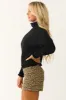 She+Sky Black Mock Neck Rolled Hem Chunky Sweater sold by Lime Lush