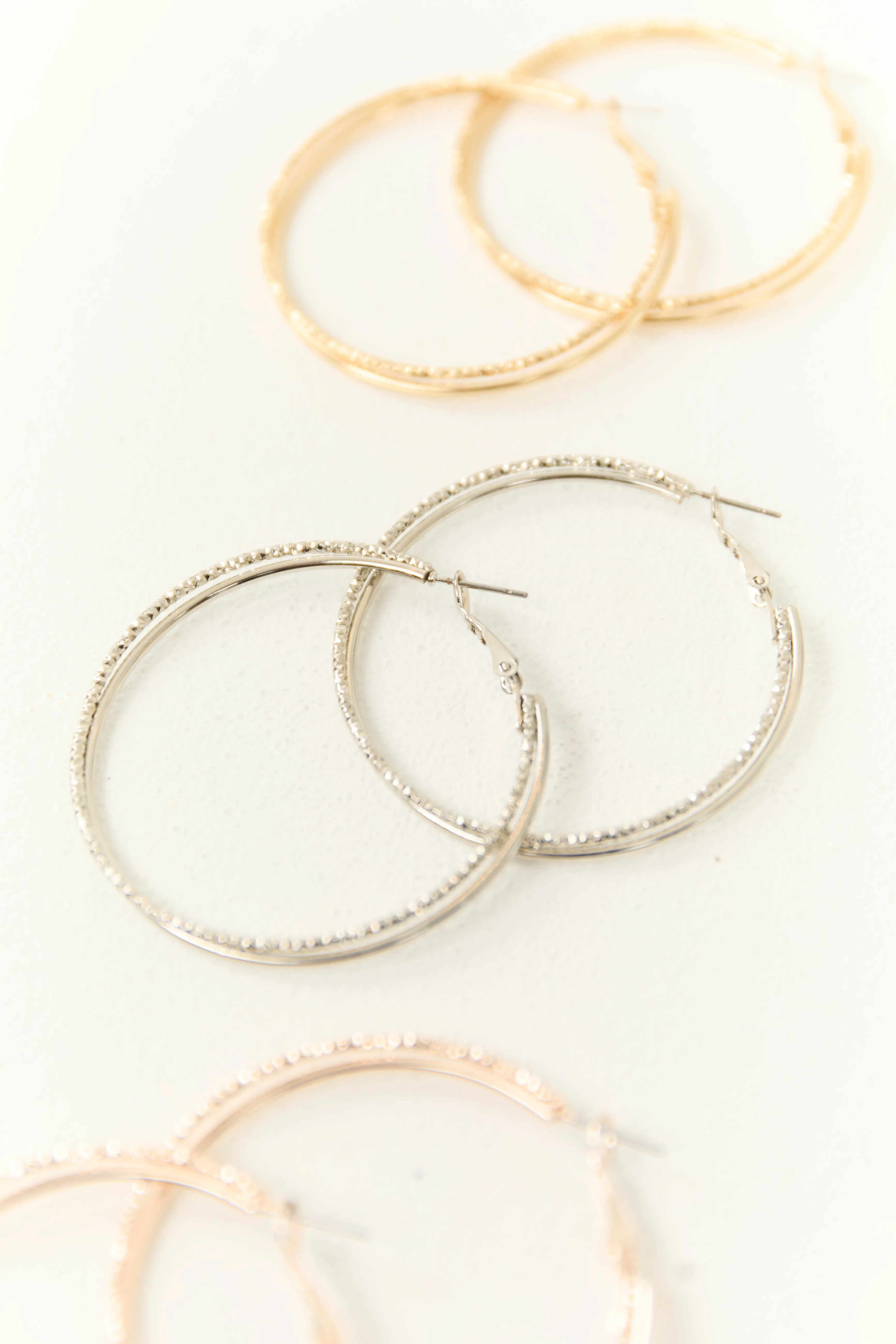 Multicolor Metallic Double Hoop Earring Set sold by Lime Lush product image thumbnail 2