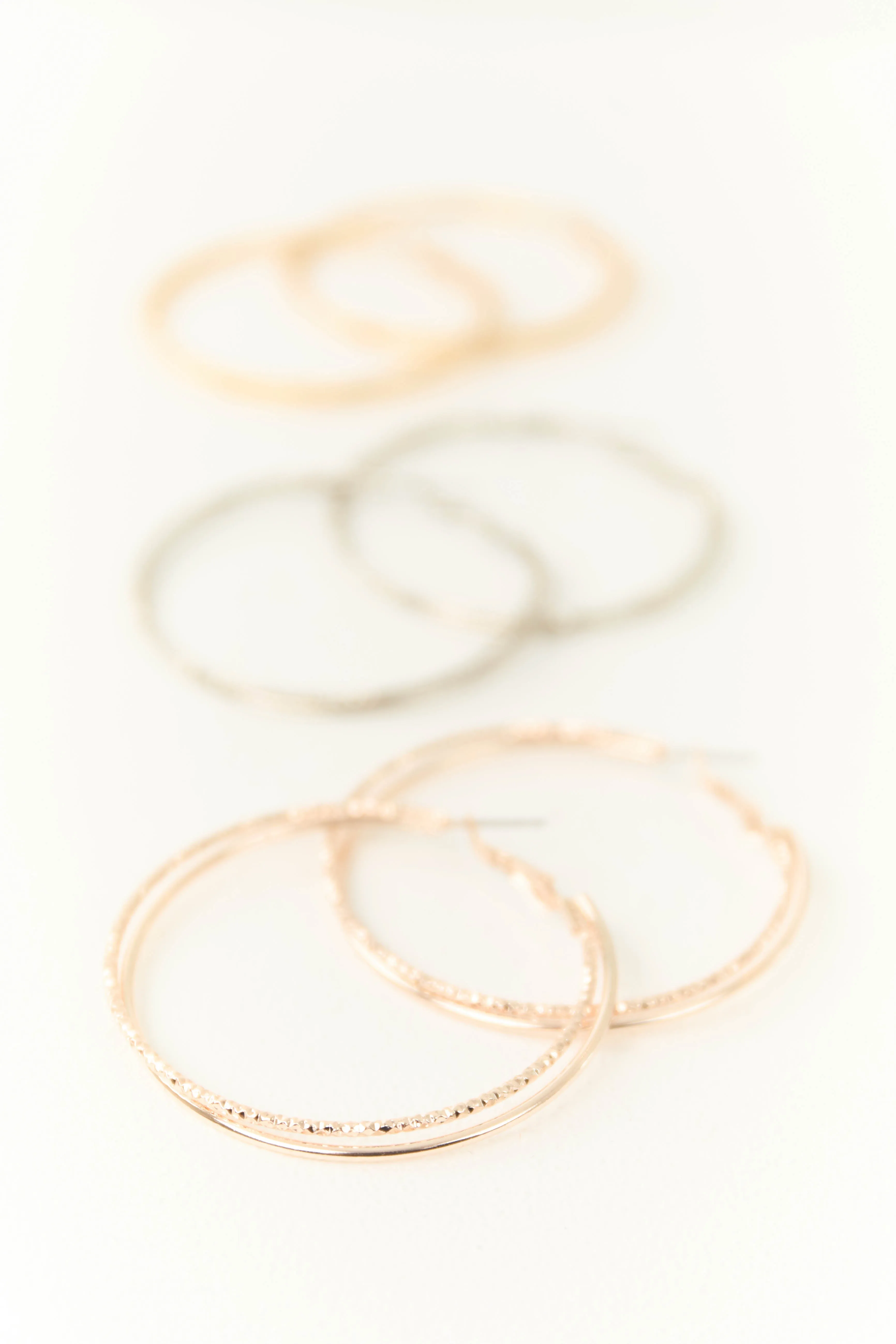 Multicolor Metallic Double Hoop Earring Set sold by Lime Lush product image thumbnail 3