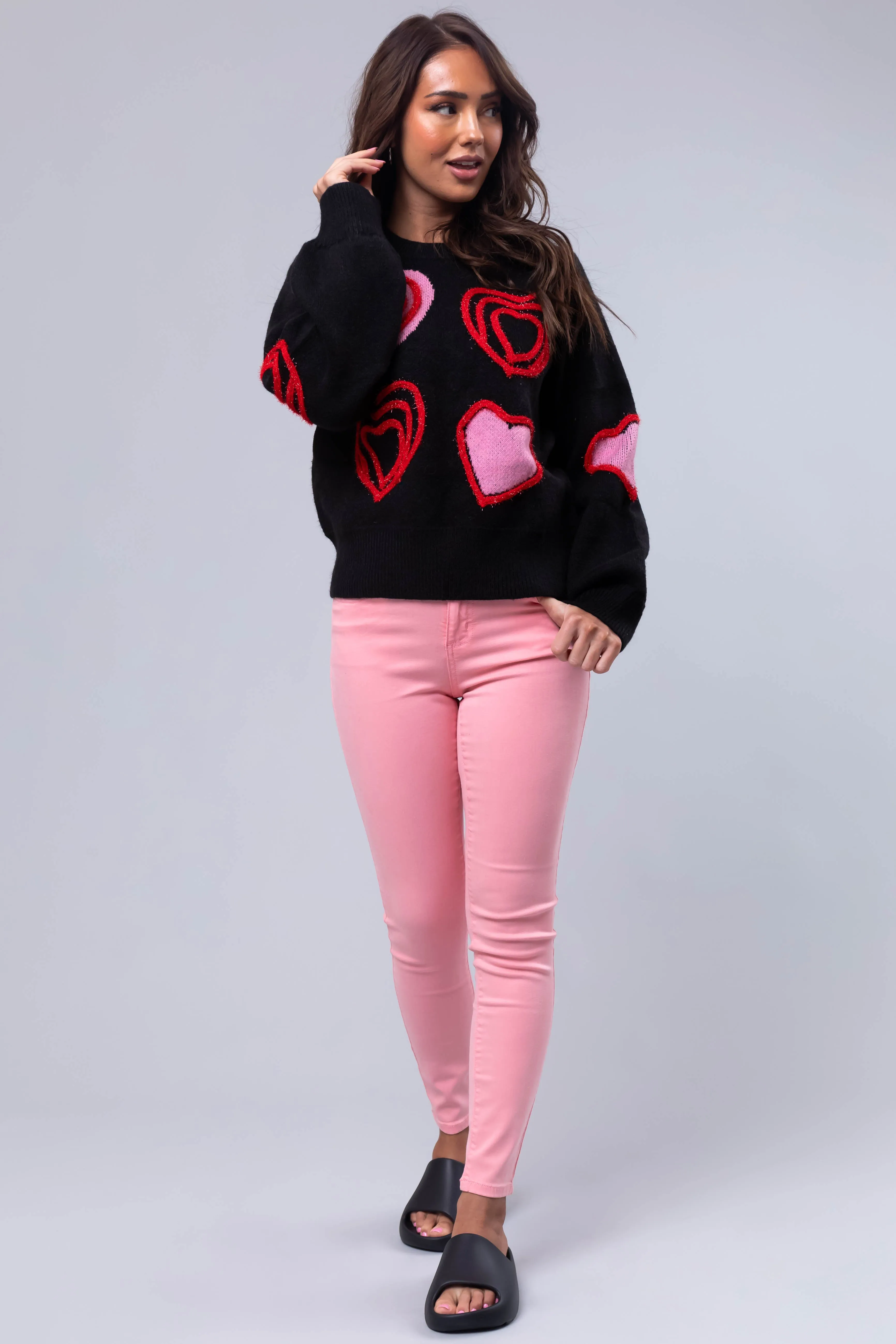 Cello Bubblegum Mid Rise Ankle Skinny Jeans sold by Lime Lush