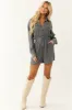 Steel Washed Denim Long Sleeve Button Up Romper sold by Lime Lush