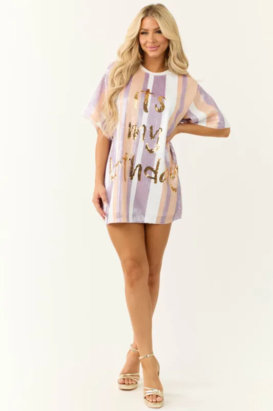 Tea Rose 'It's My Birthday' Sequin Tunic Dress sold by Lime Lush
