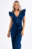Flying Tomato Dark Wash Denim Zip Up Jumpsuit sold by Lime Lush