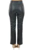 Black Faux Leather Slit Hem Straight Pants sold by Lime Lush